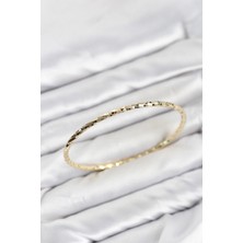 Clariss cm Gold Renk Lazer Kesim 65 mm Bilezik