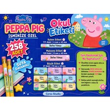 Ceres Studio Okul Etiketi Kalem Defter Isimli Etiket Isim Yazılabilen Peppa Pig Temalı - 258 Adet Özel Yeni Tasarım