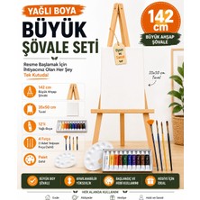 Yağlı Boya Resim Ressam Şövale Seti Şövalye Tuval Tüval Hobi Seti