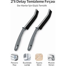 Kea 2’li Detay Temizlik Fırçası Dar Alan Temizleme Fırçası Fayans Derz Musluk Kenarı Temizleyici