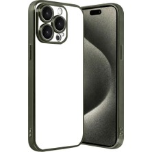 Renas Store Apple iPhone 15 Pro Max Razer Lensli Silikon - Yeşil
