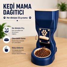 Empressco Premium Kedi Mama Dispenseri – Manuel Döner Hazneli, 33 G Porsiyonlama