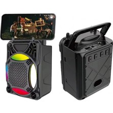 Kimiso lionalin Rgb Işıklı Kablosuz Bluetooth Hoparlör - Telefon Stantlı, Mikrofon Destekli, Tws Taşınabilir Ses Bombası (8W)