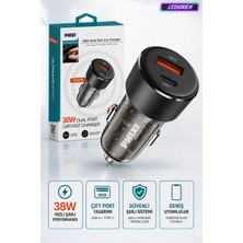 L'edoren Ultimate QCH4139 38W Araç Içi Hızlı Şarj Cihazı Çift Çıkışlı Usb-A Type-C