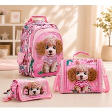 Chimola Puffy Poodle Princess 3'lü Okul Çanta Seti