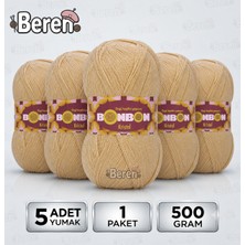 Nako Bonbon Kristal - Deve Tüyü (98293) - 5'li Paket - 100GR/475M - Ince Lif El Örgü Ipi - Şal Bluz Ipi