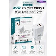 L'edoren Ultimate UPD4145 45W Pd Çift Çıkışlı Hızlı Şarj Adaptörü USB Şarj Cihazı