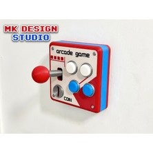 MK Design Retro Arcade Joystick Lamba Anahtarı Kapağı 3D Baskı Gamer Oda Dekoru