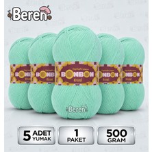 Nako Bonbon Kristal - Nil Yeşili (98329) - 5'li Paket - 100GR/475M - Ince Lif El Örgü Ipi - Şal Bluz Ipi