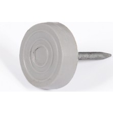 Renas Store X-Perk Çivili Masa Sandalye Zemin Koruyucu Plastik Ayak Açık Gri 25'li 16 mm