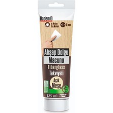 Renas Store Ahşap Parke Tamir Macunu Açık Meşe Mobilya Masa Dolgu Çatlak Çizik Giderici 125 ml Kullanım Hazır