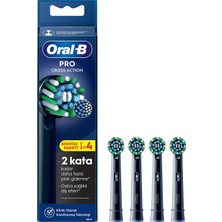 Renas Store Oral-B Cross Action X-Filament Siyah Şarjlı Diş Fırçası Yedek Başlığı 4 Adet