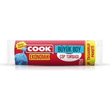 Renas Store Cook Eko Çöp Torbası, Büyük Boy, 65 x 77 Cm, 20 Yaprak, Mavi