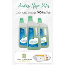Renas Store Turmepa Genel Yüzey Temizleyici 1 Lt x 3 Adet ve Arap Sabunlu Yüzey Temizlik 100' Lü