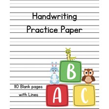 Renas Store Kindergarten Writing Paper For Preschoolers: 110 Blank Pages With Dotted Lines Notebook