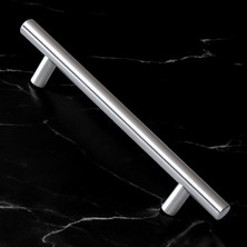 Renas Store Pürüzsüz Inox Metal Kulp (96 mm - 9.6 Cm) Mobilya Mutfak Çekmece Dolap Dolabı Kulbu Kulpu Kulpları