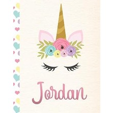 Renas Store Jordan: Personalized Unicorn Sketchbook For Girls With Pink Name - 8.5X11 110 Pages. Doodle, Sketch, Create!