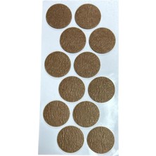 Renas Store Kahverengi 12 Adet 4cm Yuvarlak Yapışkanlı Sandalye, Masa, Koltuk Altı Parke Koruma Keçesi