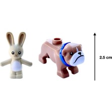 Renas Store LEGO Orijinal Figürler - Tavşan ve Köpek (British Bulldog) (2 Parça)