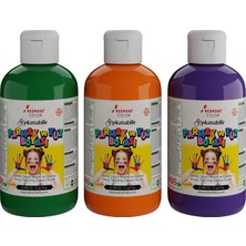 Renas Store Yeşil-Mor-Turuncu Parmak Boyası 3'lü Set 3X250GR