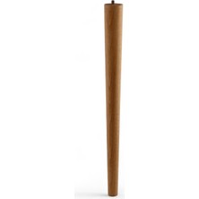 Renas Store Modern Tasarım 50 cm Kahverengi Boyalı Ahşap Silindir Sehpa ve Masa Ayağı Ayakları Aksesuarları