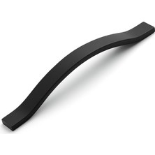 Renas Store Sümbül Siyah Metal Mobilya Kulpu 224 mm Modern Mutfak Dolabı Çekmece Kolu Gardırop Kapak Kulpları