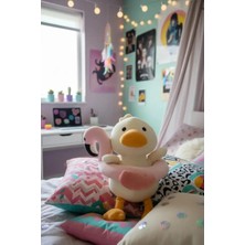 Renas Store Miniso Lisanslı Plaj Serisi Flamingo Simitli Dalgıç Ördek Peluş 28 Cm, 2015934112109