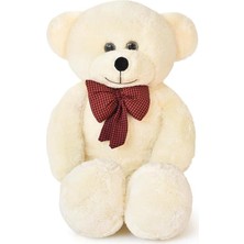 Renas Store 100 cm Dev Pelüş,papyonlu Ayı,peluş,yumuşak ve Sevimli Büyük Boy Oyuncak,sarılmalık,papyonlu Ayıcık,sevgiliye Hediye Ayıcık,dev Ayı,büyük Boy (Krem)