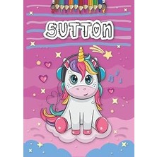 Renas Store Sutton: Personalized Coloring Book For Sutton | Theme: Unicorn | Birthday Gift For Girl, Daughter ... | Ages: 4-8 | 25 Unicorn Designs With Name Sutton, Large Size A4 (Ca. 8.5 x 11 Inches)