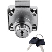 Renas Store BADEM10 Ugr Kare Mobilya Çekmece Dolap Kilidi Nikel Krom 2 Anahtarlı Kilit 4x4 cm 22 mm