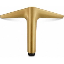 Renas Store Aydos Mat Altın Metal Mobilya Ayağı 12 cm 1 Adet Şık Dayanıklı Koltuk Sehpa Ayağı Modern Tasarım