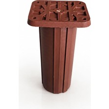 Renas Store Kare Başlı Sert Plastik Kahve Uzayabilir Destek Ayağı 13X20 cm Ayarlanabilir Mobilya Dolap Ayağı