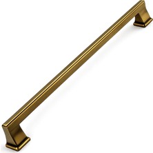 Renas Store Lüx Olifka 320 mm Mat Antik Sarı Çekmece Kulp Modern Metal Dolap Kulbu Dekoratif Uzun Kullanım