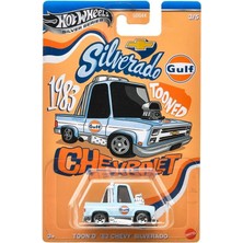Renas Store Hot Wheels Silver Series Tooned Gulf Racing - Toon'd 83 Chevy Silverado JCB64