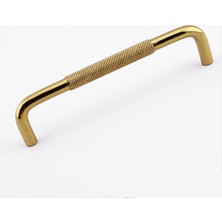 Renas Store Tırtıklı Altın Gold Metal Kulp 128 mm 12.8 cm Mobilya Çekmece Dolap Dolabı Modern Kapak Kulpları