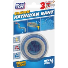 Renas Store Boss Tape Silikon Kaynayan Tamir Bandı EN:25MM Boy:1,5mt Beyaz