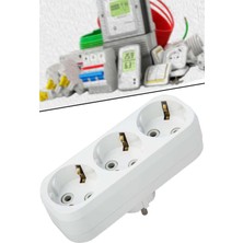Renas Store Mobee Fetih 104-03 3 Lü Topraklı Golyat Grup Fiş-Priz (Lale Model) 1410