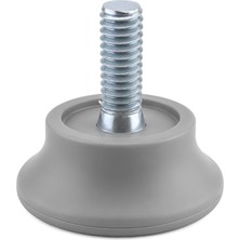Renas Store 10 Adet Bingo Rotil Ayak M6 Civatalı 6 mm Gri Profil Ayağı Ayakları 2.5 cm