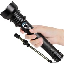 Renas Store Valkyrie Şarjlı LED Ultra Güçlü El Feneri 2400MAH Zoom Darbeye Suya Dayanıklı 1. Kalite