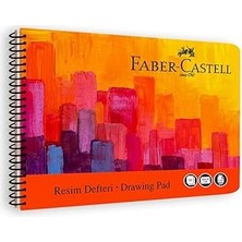 Renas Store Faber-Castell Resim Defteri, 35X50 Cm, 30 Yaprak, Sert Karton Kapak, Spiral Cilt, 120G Kaliteli Kağıt, Perforajlı Sayfalar, Boyama Teknikleri Sayfası