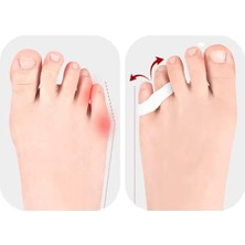 Renas Store Ayak Serçe Parmak Duruş Düzeltici, Sürtünme ve Yana Batmayı Engelleyici, Silikon Bunyon Aparat, Yastıklama, Unisex, Yan Parmağa Ğeçmeli/geçmesiz Seçenekli (1 Çift) (Yan Parmak Geçmeli)