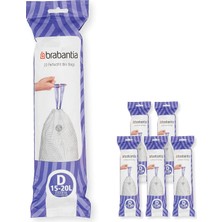 Renas Store Brabantia Çöp Torbası, Plastik, Beyaz, 15 Litre