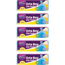 Renas Store Parex Güçlü Çöp Torbası Orta Boy 5' Li Paket