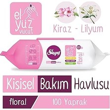 Renas Store Sleepy Floral Kişisel Bakım Havlusu 100 Yaprak
