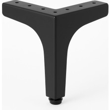Renas Store Dekor 17 cm Siyah Metal Mobilya Ayağı Dayanıklı Modern Tasarım Koltuk Sehpa Masa Tv Ünitesi Uyumlu