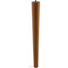 Renas Store Sehpa ve Masa Için 45 cm Kahverengi Boyalı Bohem Tarz Ahşap Mobilya Ayağı Aksesuar Ayakları Silindir