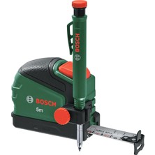 Renas Store Bosch Mezura 5 M + Derin Delik Işaretleyici Kurşun Kalem (Kurşun Kalem Klipsi; Otomatik Kilit; Naylon Kaplamalı Bant; 22 mm Bant Genişliği; 2 M Stabilite; Iki Yönlü Kanca; Metal Kemer Klipsi; Yumuşak