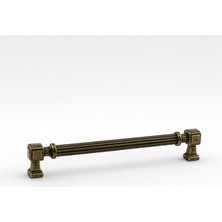 Renas Store Talas 192 mm Çizgili Antik Sarı Metal Kulp Mobilya Çekmece Mutfak Dolabı Dolap Kulpları Kulb 19.2 cm