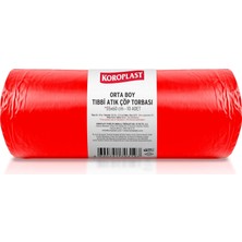 Renas Store Büzgülü Tıbbi Atık Poşeti Orta Boy 55X60 Cm, 10X10'LU Sızdırmaz Yırtılmaz Profesyonel Çöp Poşeti, Geri Dönüştürülebilir Kolay Bağlanır Tıbbi Atık Torbası, Hastane, Klinik Büzgülü Çöp Poşeti