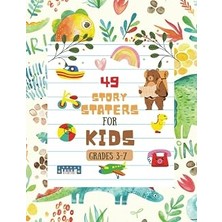 Renas Store Story Starters For Boys: Creative Writing Prompts | 8.5 x 11 In | 49 Story Pages | Creativity Gift For Kids | Hand Drawn Seamless Pattern With Dinosaurs And Floral Elements Cover